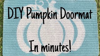 DIY Pumpkin Doormat | Fall | Dollar Tree | Walmart 2020