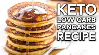 Keto Low Carb Pancakes with Almond Flour and Coconut Flour - Paleo, Gluten-free