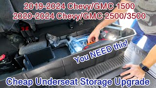 Upgrade your Underseat Storage in your 2020+ Chevy/GMC Truck by 75%! Tyger Underseat Storage System