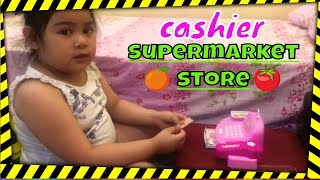 Margeautie pretend play in grocery store | supermarket toy | kid grocery shopping