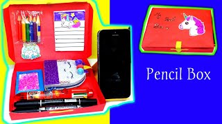 Paper Pencil Box with Phone Holder / For Online Classes | DIY Paper Pencil Box | Paper Mobile Stand