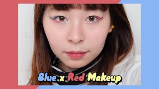 BLUE x RED MAKEUP 💙❤️ Harley Quinn's look? | JAPOBS