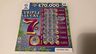 How to Play Triple Lucky 7s Scratchcard