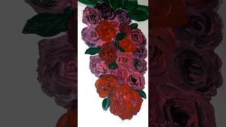 Cluster of roses|| painting hacks  #art #subscribe #drawing #اكريليك #rainbow#colors #tiktok #shorts