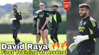 NOT REST!🔥David Raya Storm First Training at Arsenal!✅Positive vibes at First Trainingat Colney