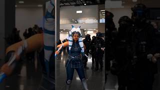 Asoka is showing us her skills! cosplays found at german film and comic con #shorts