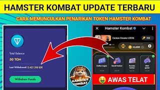 UPGRADE CARA MEMUNCULKAN PENARIKAN TOKEN DI HAMSTER KOMBAT KE TON WALLET | AIRDROP HAMSTER KOMBAT