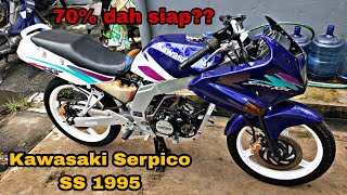 KAWASAKI KRZ 150 SERPICO SS 1995 | Pemasangan part² repaint | Lagi 70% nak siap???