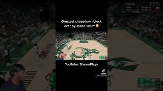 Jayson Tatum Lebron Like Chasedown💪🏾NBA 2K22 Playnow Online Next Gen Gameplay #Shorts