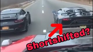 Here's the proof of the Aventador SVJ short shifting in it's races against GT2 RS