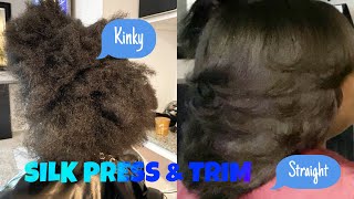 (SEXY HAIR) SILK PRESS & TRIM AT HOME