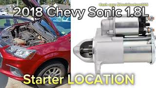 2018 Chevy Sonic 1.8L Starter LOCATION