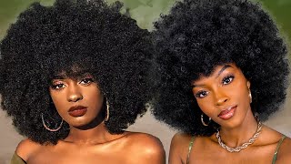 Natural Hair or Wig?  '@AlexusCrown’ inspired affordable afro wig