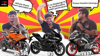 RS457 vs R3 VS RC390 | Comparison review | Tamil | RevNitro