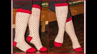 How to Crochet Tutorial: DIY Fair Isle Knee High Socks by YARNutopia