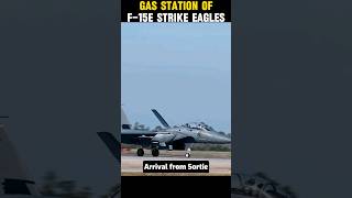 ⛽Gas Station for✈️ Fighter Jets! F-15E Strike Eagle Arrives for Hot Pit Refueling #f15 #f15e #usaf