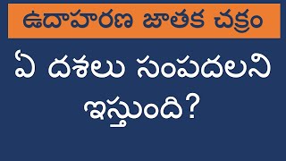 ఏ దశలు సంపదలని ఇస్తుంది? ఉదాహరణ జాతక చక్రం