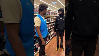 Hood Dude First Day Working At Walmart 😈🥷 #waveywuantv #comedy #skit