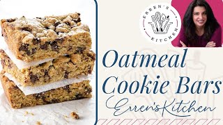 Soft and Chewy Oatmeal Cookie Bars with Chocolate Chips