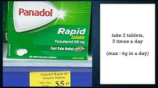 Panadol 500mg, Paracetamol, pain relief, headache, muscle pain, period pain, OTC, Roze pharm