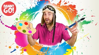 Kid's Painting Ideas w/ Danny Go! 🎨/// Colors, Shapes, Animals + Counting