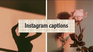 INSTAGRAM CAPTIONS: short and sweet