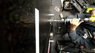 Steve's locksmith drilling Blue Dot safe b rated with a harbor freight titanium drill bit