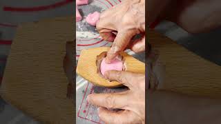 Pink Rose Snow Skin Mooncakes (粉色玫瑰冰皮月饼) #shortvideo #short #shorts