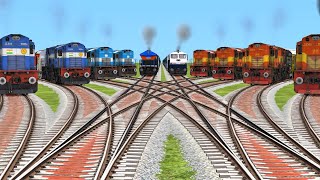 9️⃣ Indian Diseal Locomotive Trains Crossing At Curved Railroad Track TRAINS SIMULATOR CLASS