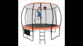 2023 new trampoline with basketball hoop for kids in our exhibition  #happy #toy