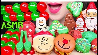 ASMR CHRISTMAS JELLO JELLY, CHOCOLATE, CAKE POPS, MACARON 크리스마스 젤리, 케이크팝, 초콜릿 먹방 EATING SOUNDS