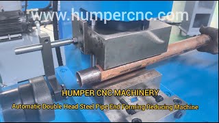 Customized Long Pipe Automatic Double Head Steel Tube End Forming Reducing Machine