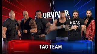 WWE 2K22 | Team The Rock (Shield) vs Team Roman Reigns 6 Man Tag Team Match