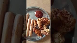 sausage and zinger fried chicken || Amazing taste #shorts