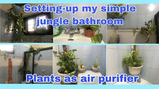 Setting-up my simple jungle bathroom || Alen Blooms #bathroomdecor #bathroomplants #junglebathroom