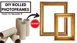 Photo Frame DIY|Home Decor|How To Make Unique Recycled Photo Frame At Home|Toilet Roll  Craft