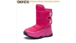 Top SKHEK Winter Children's Snow Boots New Russia Boys Girls Fashion Waterproof Warm Shoes -30 Degr