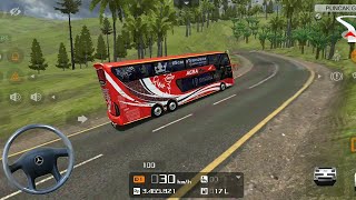 Bussid bus agramas double decker telolet basuri menanjak di puncak Gumitir - bus simulator indonesia