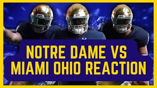 REACTION☘️Notre Dame vs Miami Ohio