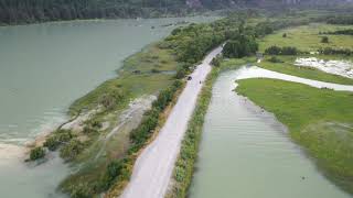 Squamish Training Berm Yellow Gate at High Tide