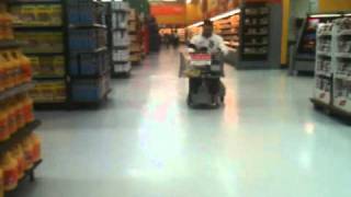 Riding a Walmart Cart