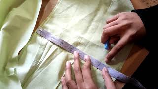 2मीटर कपड़े में दो कली की सादी बेल्ट वाली सलवार |Simple salwar cutting & stitching in 2 metre cloth