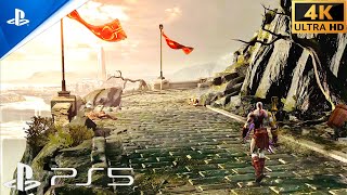 God of War III Remastered- PS5 Gameplay 4K60FPS | City Of Olympia