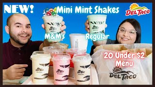 Del Taco's NEW Mint Shake and M&M Mint Shake Review | 20 Under $2 Menu