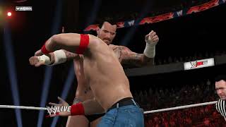 WWE 2k15 Showcase:Hustal Loyalty Disrespect #4:John Cena vs CM Punk(RAW 22/8/2011)