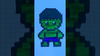 Pixel art HULK 💪✍️ #hulk #pixelart #art #marvel #sketch #pixel #pixelarttutorial #pixelhulk