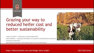 Grazing Your Way To Reduced Heifer Costs And  Better Sustainability