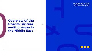 Transfer Pricing audit landscape in the Middle East region.