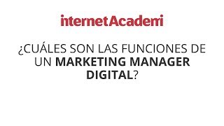 Video | ¿Cuáles son las funciones de un Marketing Manager Digital? | Rafel Feliu