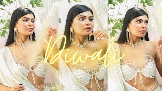 DIWALI GLOW Makeup & Skincare✨Diwali Outfit & Decorations + DIWALI GIVEAWAY (Get Ready With Me)